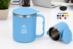 Stainless Steel Coffee Mug with Lid - Image 6