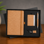 Cork Notebook + Card Holder + Pen + Keychain Gift Set