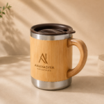 Bamboo Insulated Mug with Handle