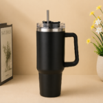 Large Handle Travel Tumbler with Straw