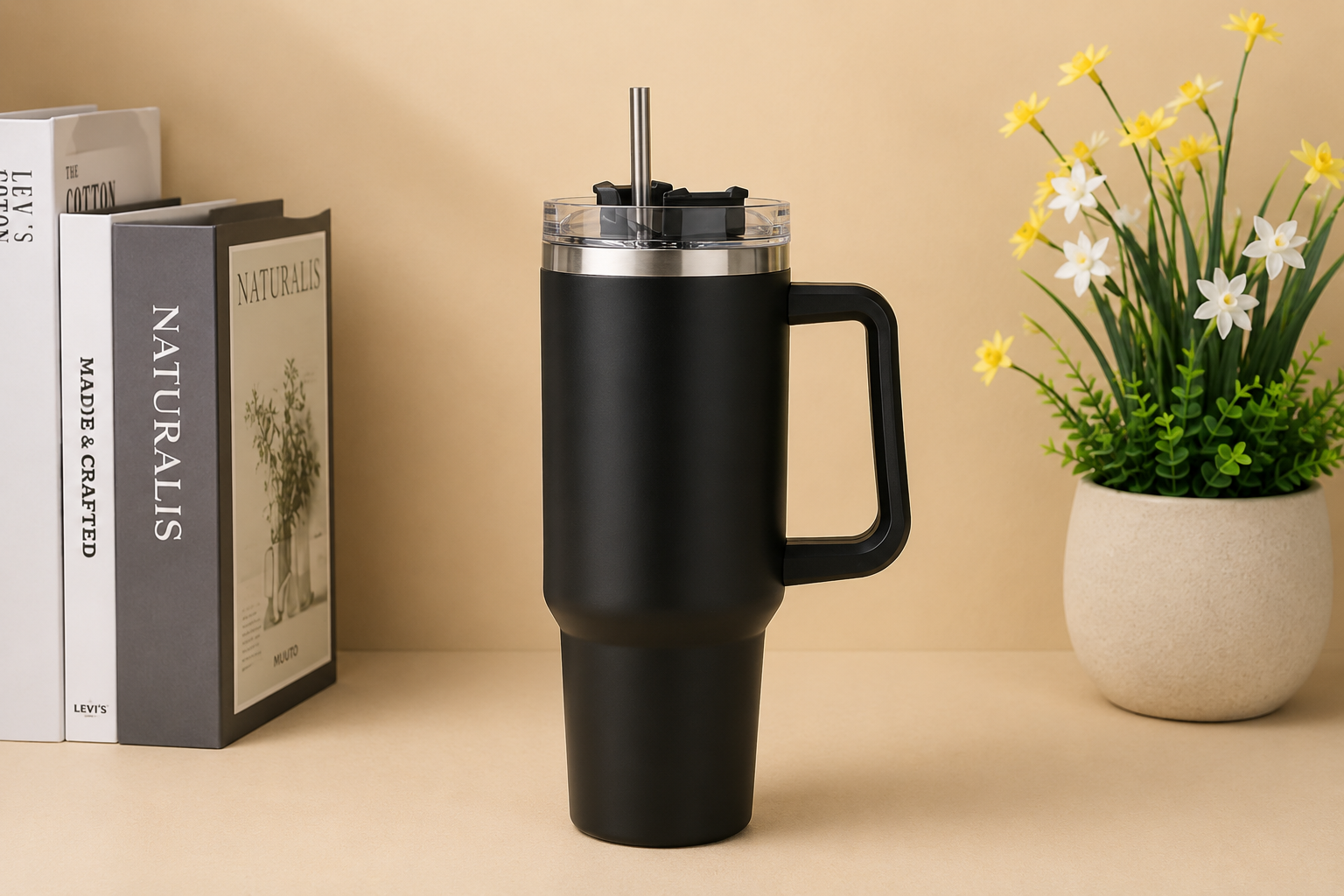 ChatGPT Image Jul 15, 2026, 08_19_01 AM Large Handle Travel Tumbler with Straw - Image 1