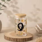 Glass Tumbler with Straw