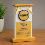 Economical Wooden Trophy With Star - 2704