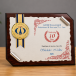 Wavy Edge Plaque With Medallion - 2629