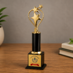Heart-Star Trophy Black & Gold - 2506B