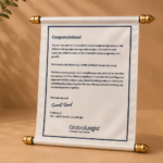 Custom Printed Scroll Certificate