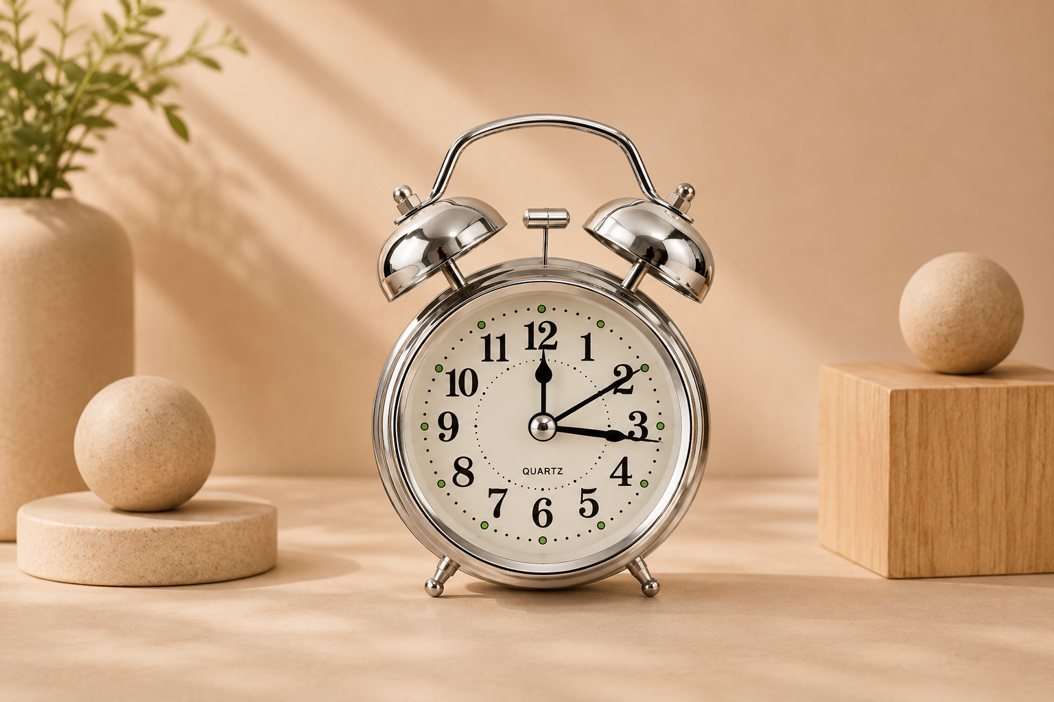 ChatGPT Image Jul 21, 2026, 10_36_38 AM Vintage Twin Bell Alarm Clock with Night Light - Image 1