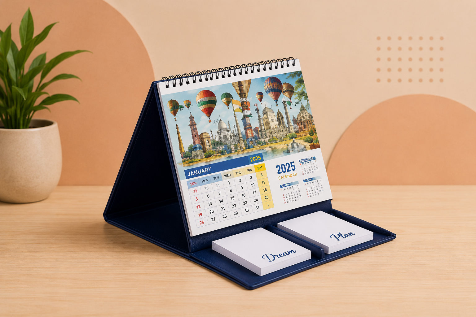 ChatGPT Image Jul 21, 2026, 11_55_22 AM Premium Desk Calendar with Memo Pad - Image 1