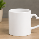 Heart Handle Ceramic Coffee Mug whitw