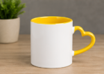 Heart Handle Ceramic Coffee Mug whitw - Image 3