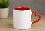 Heart Handle Ceramic Coffee Mug whitw - Image 10