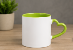 Heart Handle Ceramic Coffee Mug whitw - Image 6