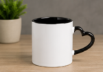 Heart Handle Ceramic Coffee Mug whitw - Image 4